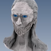 Small White Walker bust. 3D Printing 66212