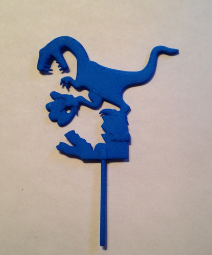 RAPTOR CAKE TOPPER 3D Print 6628 RAPTOR CAKE TOPPER 3D Print 6628