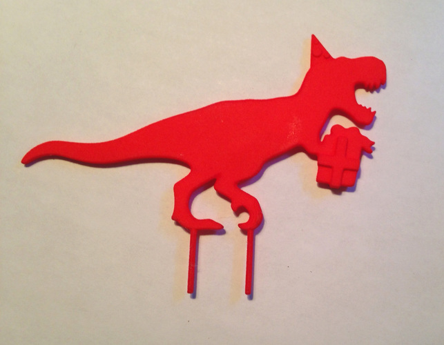 T Rex Cake Topper 3D Print 6631 T Rex Cake Topper 3D Print 6631
