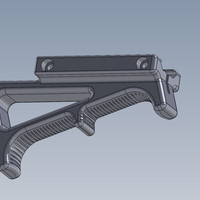 Small Angled Foregrip 3D Printing 66320