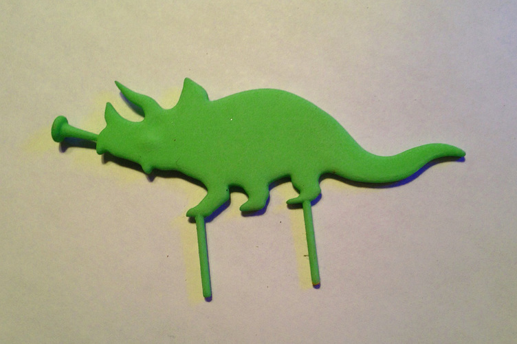 Triceratops Cake Topper 3D Print 6633 Triceratops Cake Topper 3D Print 6633