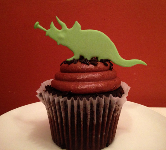 Triceratops Cake Topper 3D Print 6634 Triceratops Cake Topper 3D Print 6634