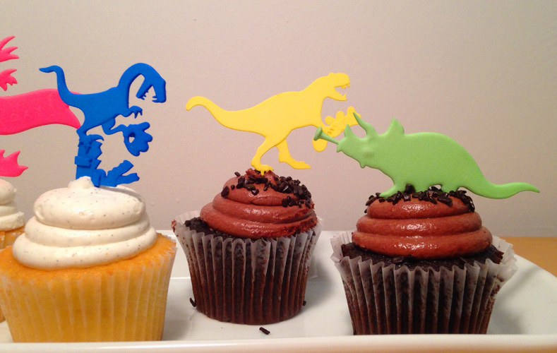 DINOSAUR-CAKE TOPPERS SET OF SIX 3D Print 6639 DINOSAUR-CAKE TOPPERS SET OF SIX 3D Print 6639