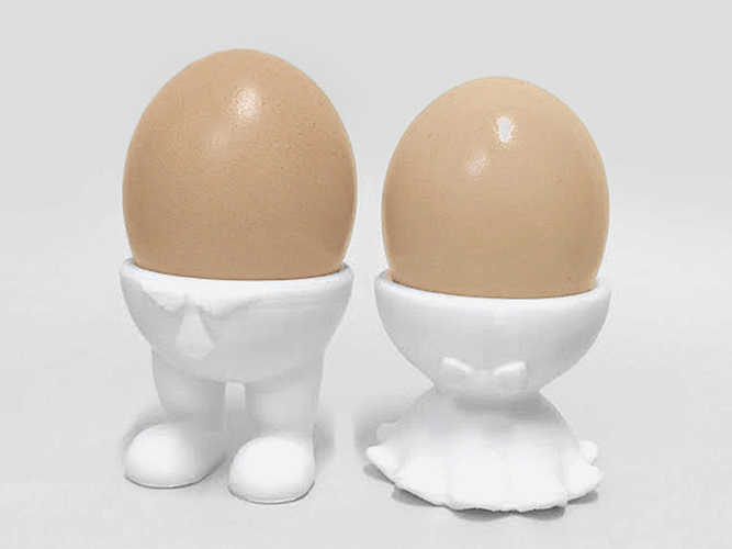 Couple Egg Cups 3D Print 6686