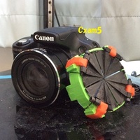 Small Canon SX50HS auto lens cap  3D Printing 66889