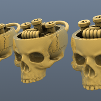 Small RDA Skull Pendant 3D Printing 66908