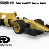 Small Low Profile Snow Tires for OpenR/C F1 car 3D Printing 66938