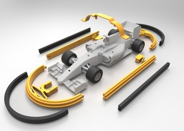 Open R/C F1 Bumper Car Kit 3D Print 67758