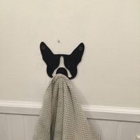 Small Boston Terrier Towel Hook  3D Printing 67961