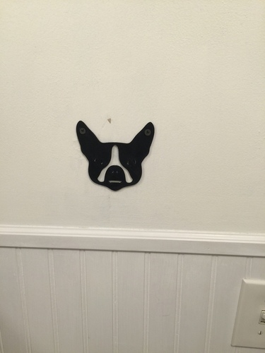 Boston Terrier Towel Hook  3D Print 67962