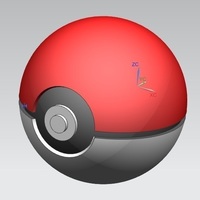 Small Pokeball (opens and closes) 3D Printing 68128