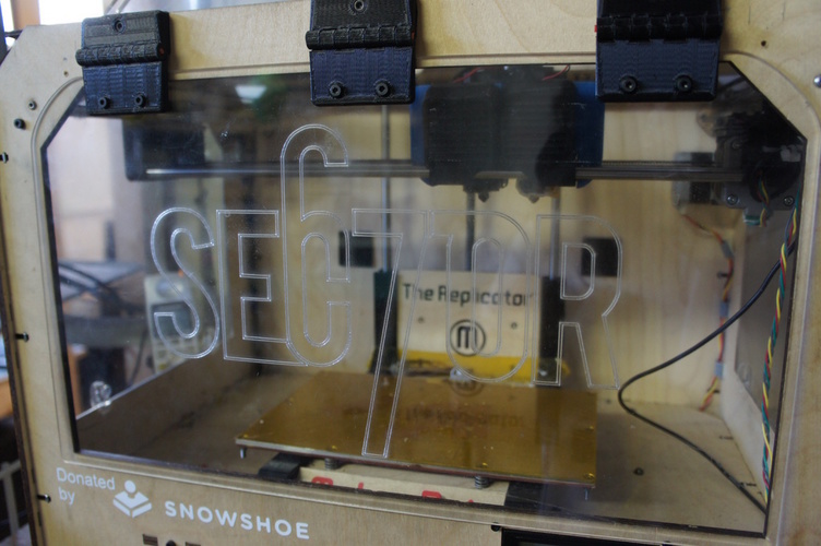 Replicator Front Door Hinge 3D Print 68406