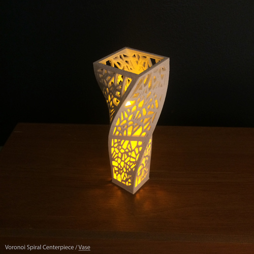 Voronoi Spiral Centerpiece/Vase 3D Print 68455
