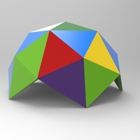 Small geodesic dome 1 d 3D Printing 68907