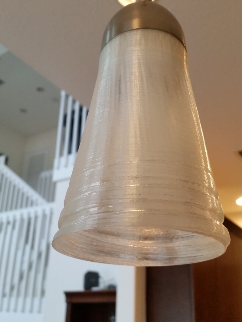 Shade for mini-pendant light - corkscrew design