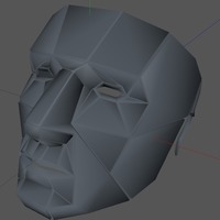 Small Printable Lowpoly mask 3D Printing 70718
