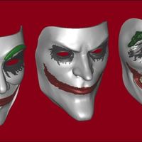 Small Joker Mask Collection 3D Printing 70758