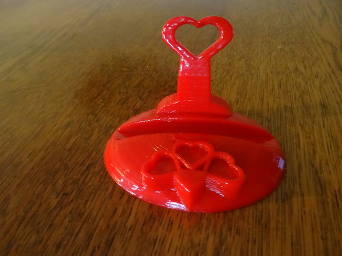 heart themed cell phone or tablet holder 3D Print 70830