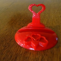 Small heart themed cell phone or tablet holder 3D Printing 70830