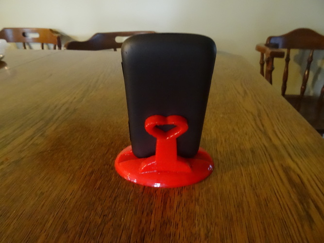 heart themed cell phone or tablet holder 3D Print 70832
