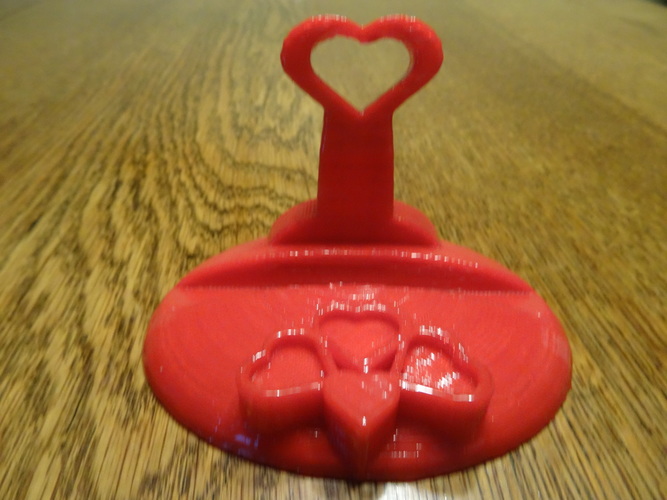 heart themed cell phone or tablet holder 3D Print 70839