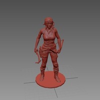 Small New Tomb Raider with bow and clothes 3D Printing 71552