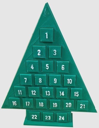 Advent Christmas Tree Calendar 3D Print 71690
