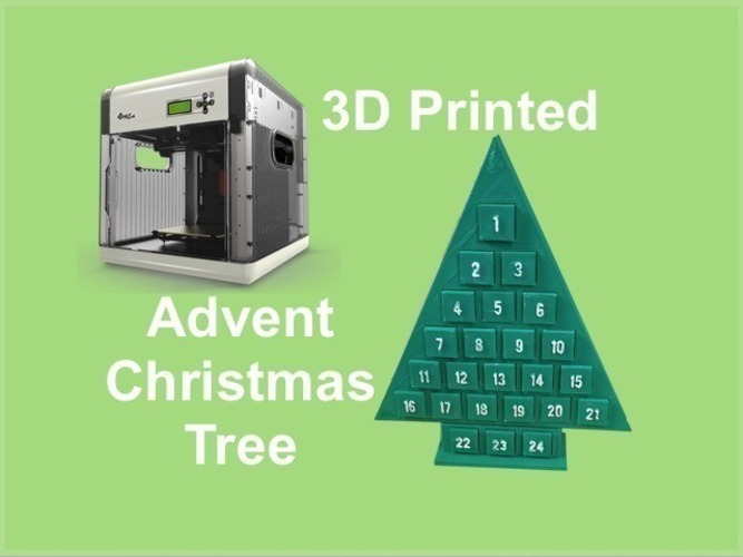 Advent Christmas Tree Calendar 3D Print 71691