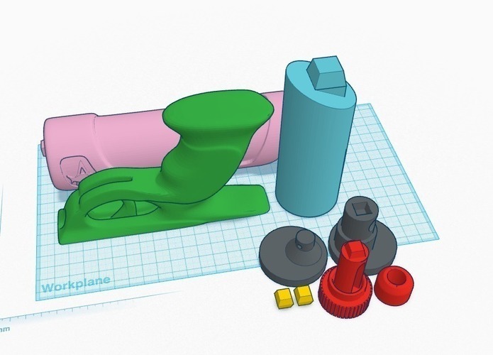 Boba Fett Empire Strikes Back Sidearm (cut up) 3D Print 72077