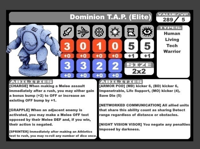 Trans-Universal Dominion (Wayfarer Tactics Faction) 3D Print 72215