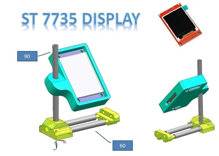 color display support / clock station 3D Print 72220