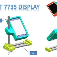 Small color display support / clock station 3D Printing 72220