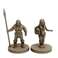 Small Neanderthal Hunter and Gatherer (18mm scale) 3D Printing 72322