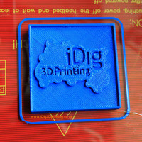 Small iDig3Dprinting test plaque 3D Printing 72459