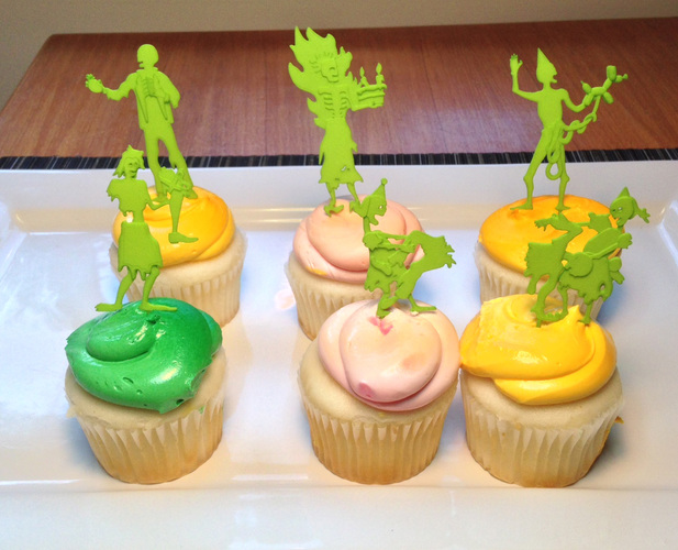 ZOMBIE CAKE TOPPER Leg Present 3D Print 7312 ZOMBIE CAKE TOPPER Leg Present 3D Print 7312