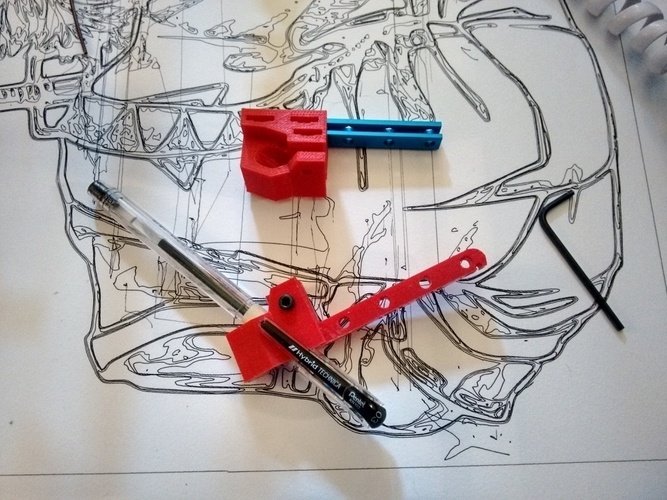 Makeblock Drawbot (XY Plotter) Pen Holder 3D Print 73631 Makeblock Drawbot (XY Plotter) Pen Holder 3D Print 73631