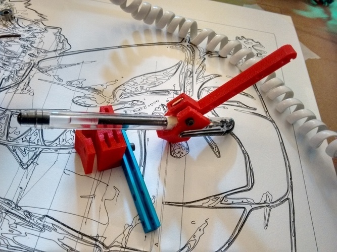 Makeblock Drawbot (XY Plotter) Pen Holder 3D Print 73632 Makeblock Drawbot (XY Plotter) Pen Holder 3D Print 73632
