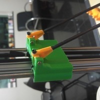 Small Kossel Alt / Rostock  - Carriage double 4 X LM8UU 3D Printing 74644