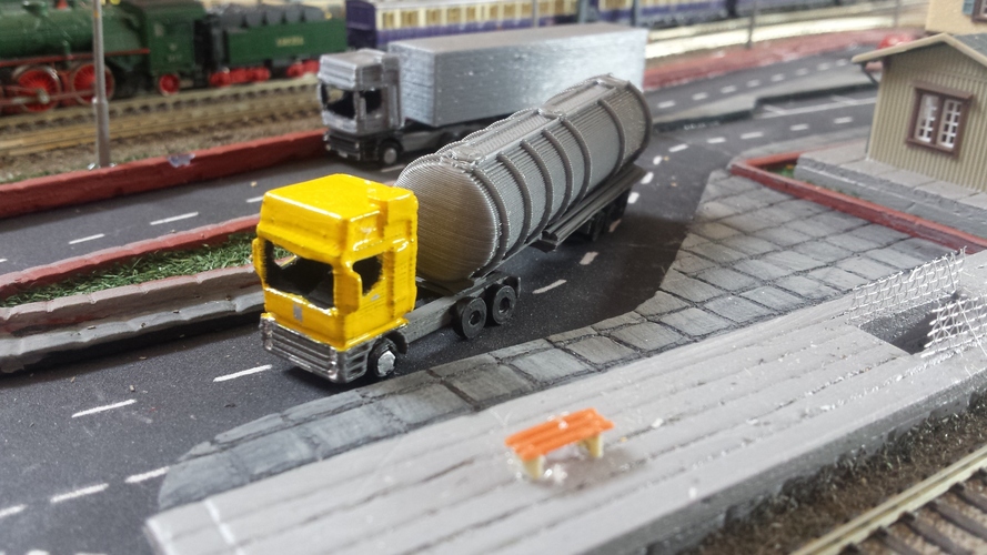 N-scale 1:160 tank truck 3D Print 76418