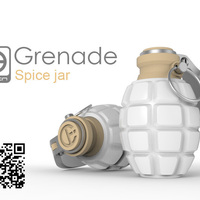 Small Grenade spice jar 3D Printing 76496