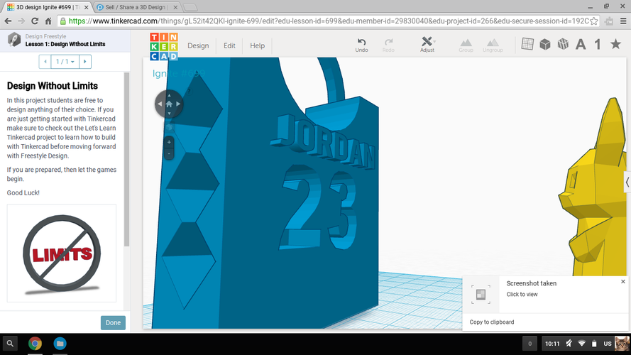 Michael Jordan 23 North Carolina jersey key chain 3D Print 76854