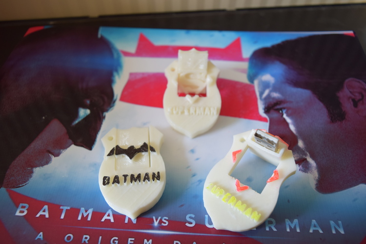 Batman _ Superman USB Flash Drive 3D Print 77357