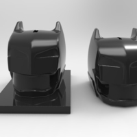 Small 2 bat-helm banks 3D Printing 77522