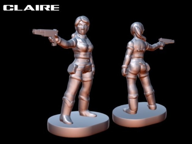 Resident Evil player pieces for Zombies!!! 3D Print 77869
