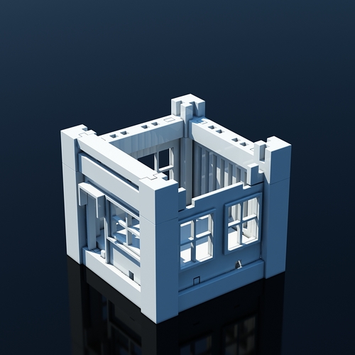 ​Printable Architectural Kit Free Sample 3D Print 7796