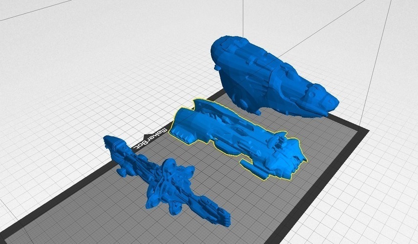 Gallente Battleships - Eve Online 3D Print 78177