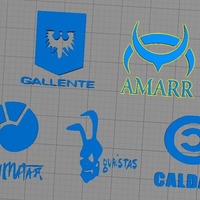 Small Eve Online - Faction Logos 3D Printing 78198