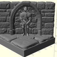 Small OpenForge Diagonal Knight Wall 3D Printing 78318
