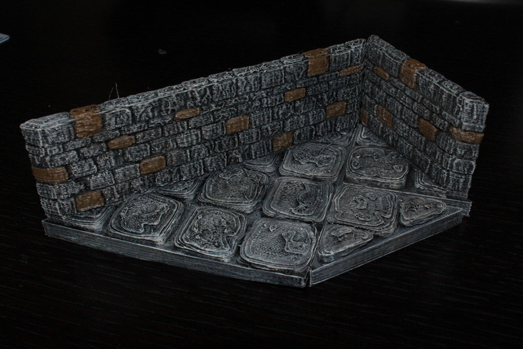 OpenForge Stone Dungeon Diagonal Walls 3D Print 78469