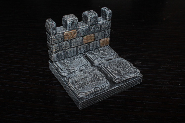 OpenForge Crenelated Wall 3D Print 78480